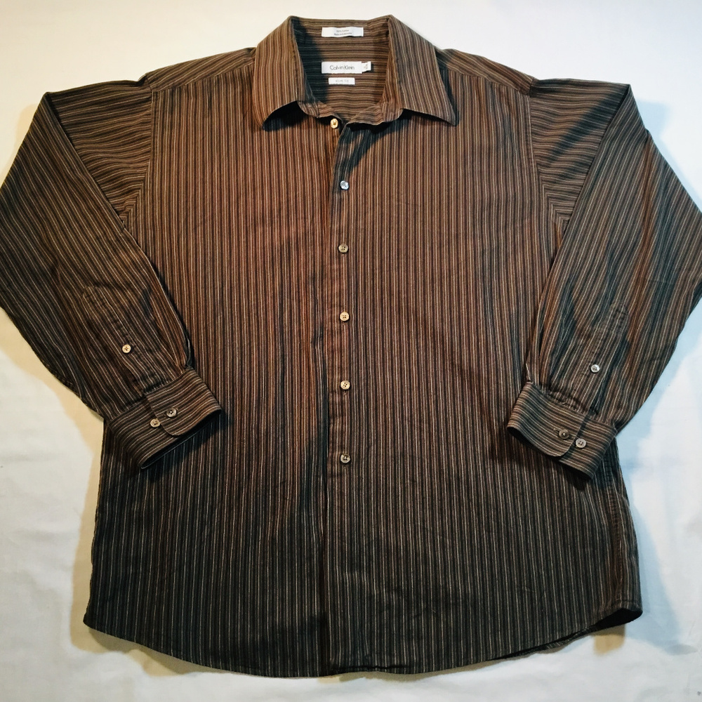 Calvin Klein Mens Long Sleeved Slim Fit Shirt